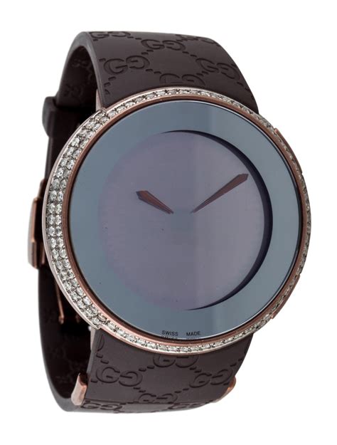 digital Gucci watch with diamonds